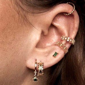 New Gorgeous 14k Rose Gold 6 Piece Set Earrings